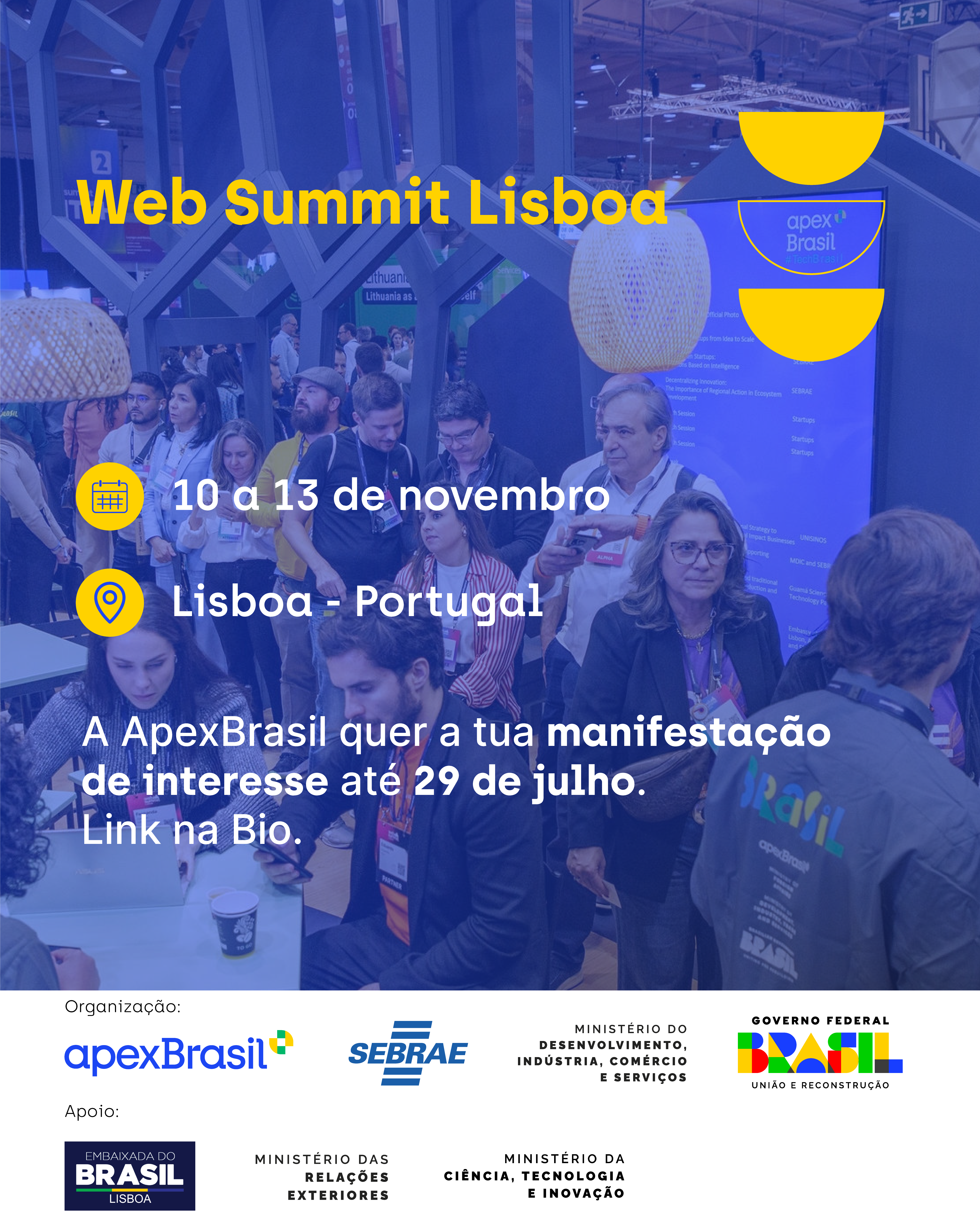 ApexBrasil lança manifestação de interesse para o Web Summit Lisboa